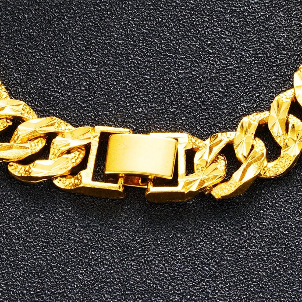 18K Gold-Plated Figaro Curb Chain Bracelet