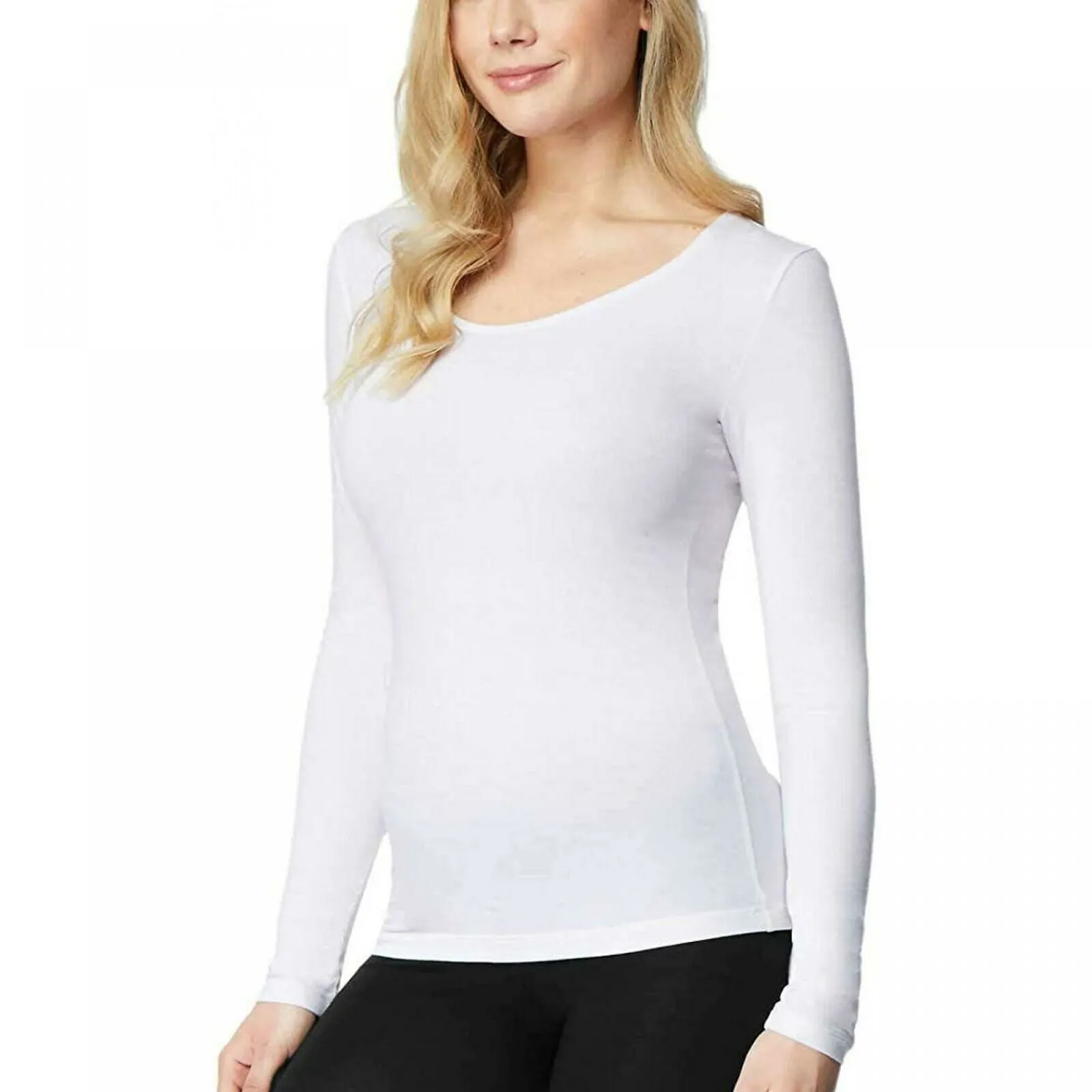 32 Degrees Heat Women's 2 Pack Long Sleeve Scoop Neck T-Shirts