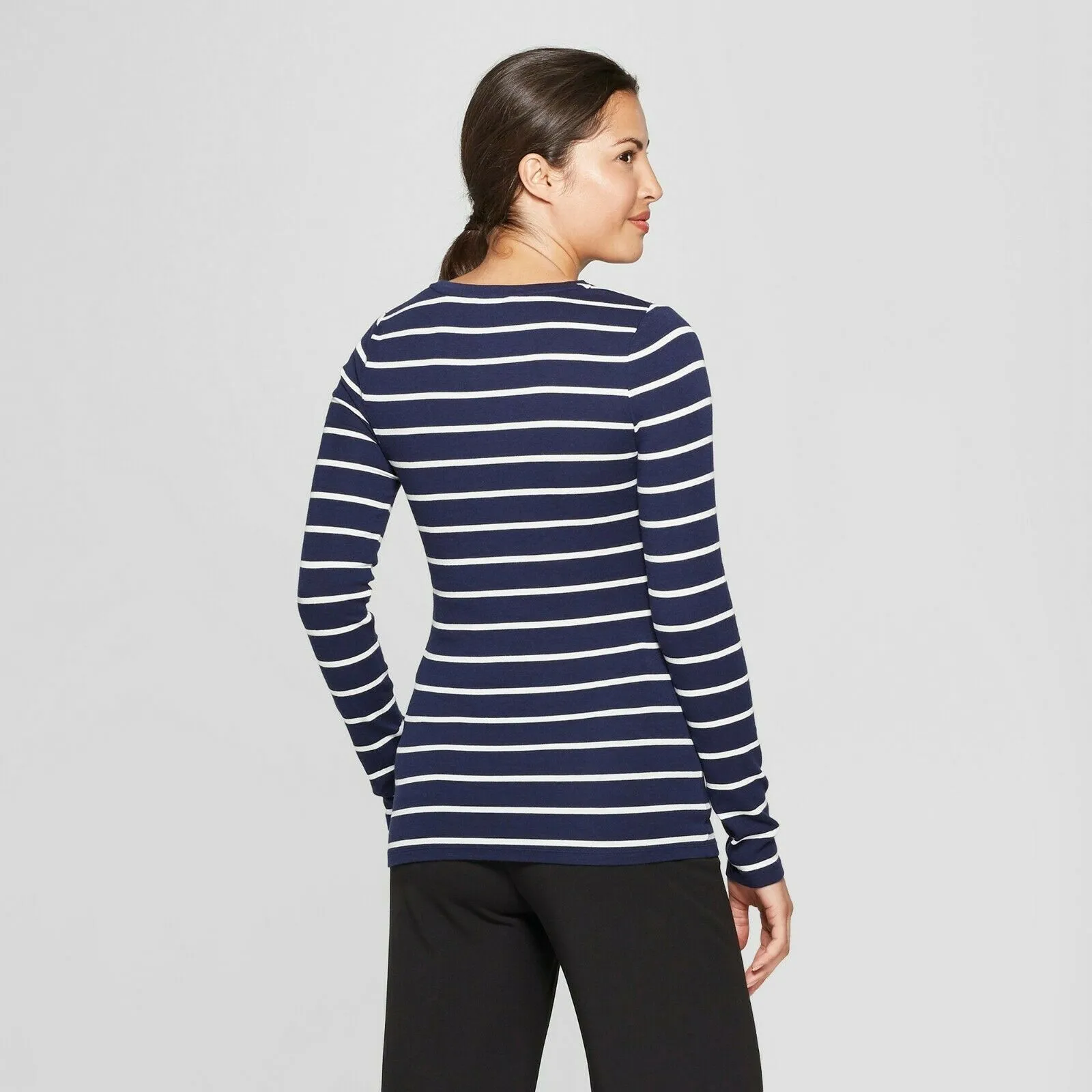 A New Day Women's Fitted Long Sleeve Crewneck T-Shirt