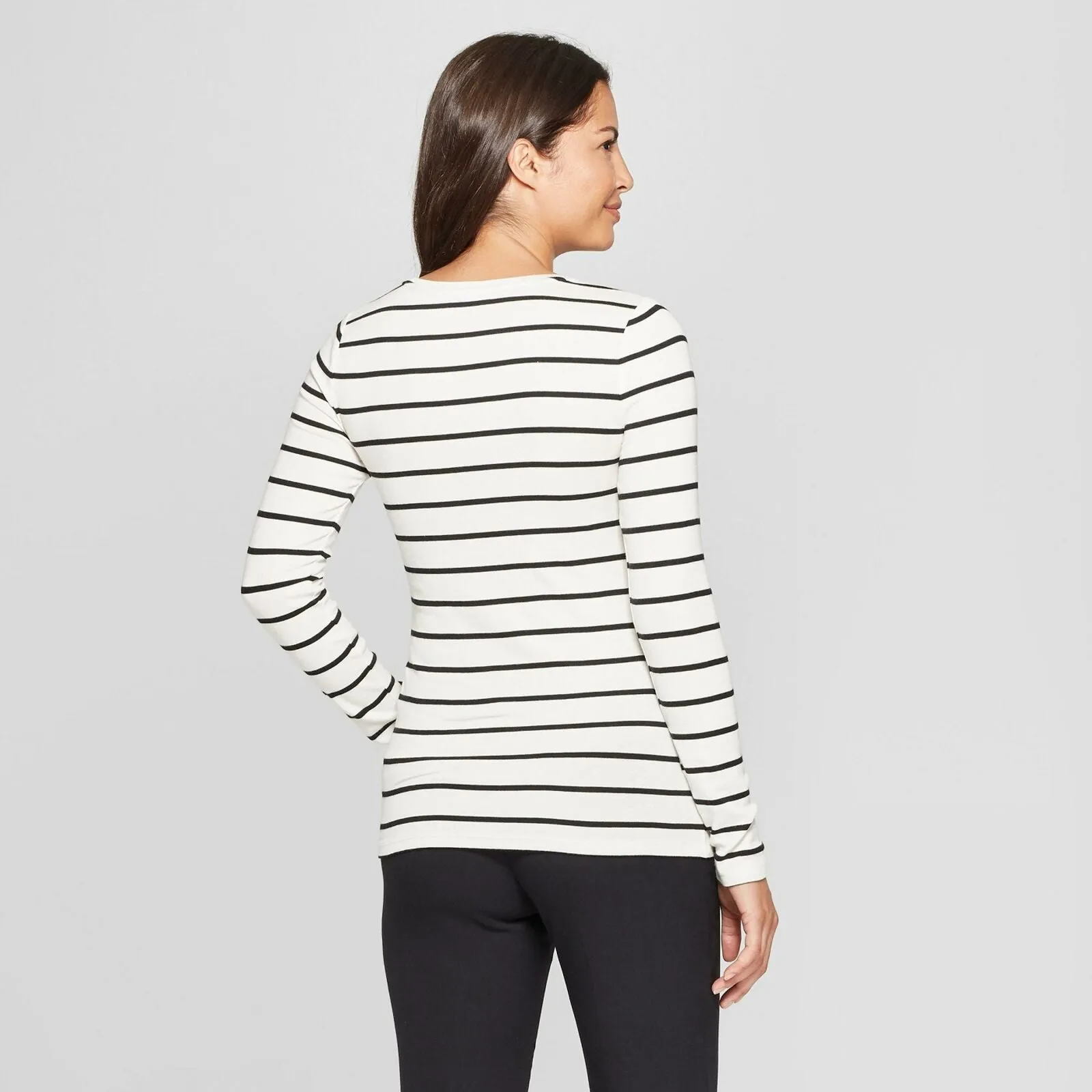 A New Day Women's Fitted Long Sleeve Crewneck T-Shirt