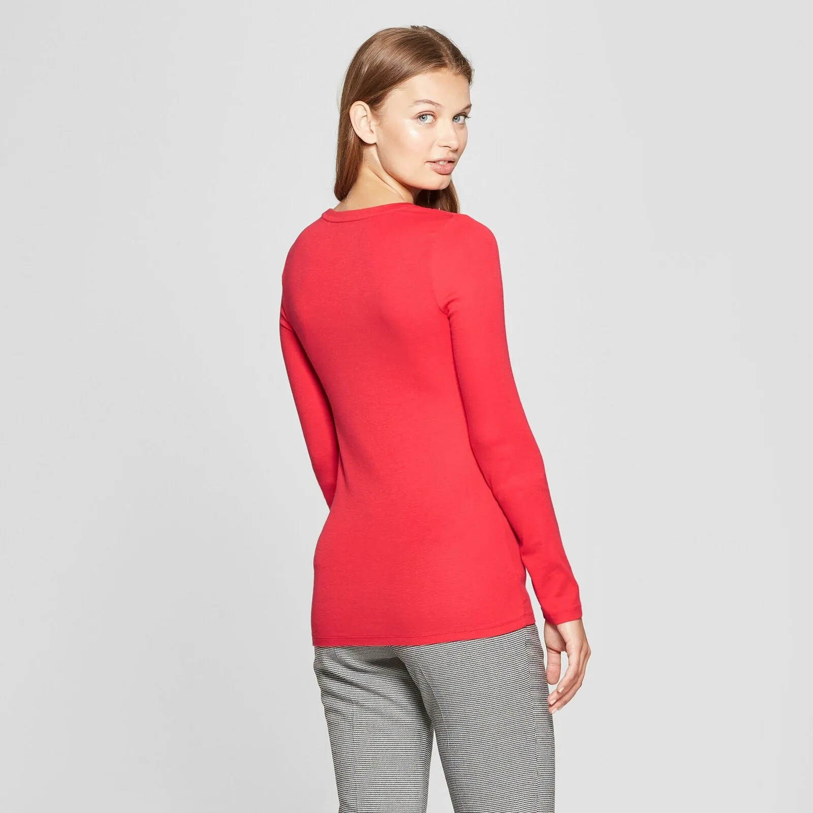A New Day Women's Fitted Long Sleeve Crewneck T-Shirt