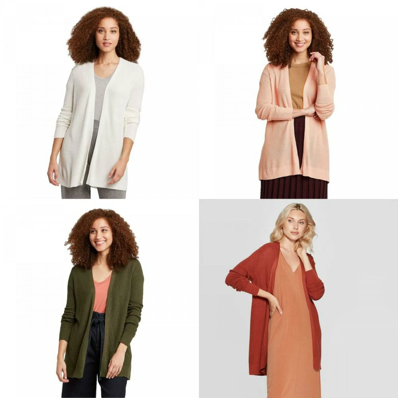 A New Day Women's Long Sleeve Open Layer Cardigan Sweater