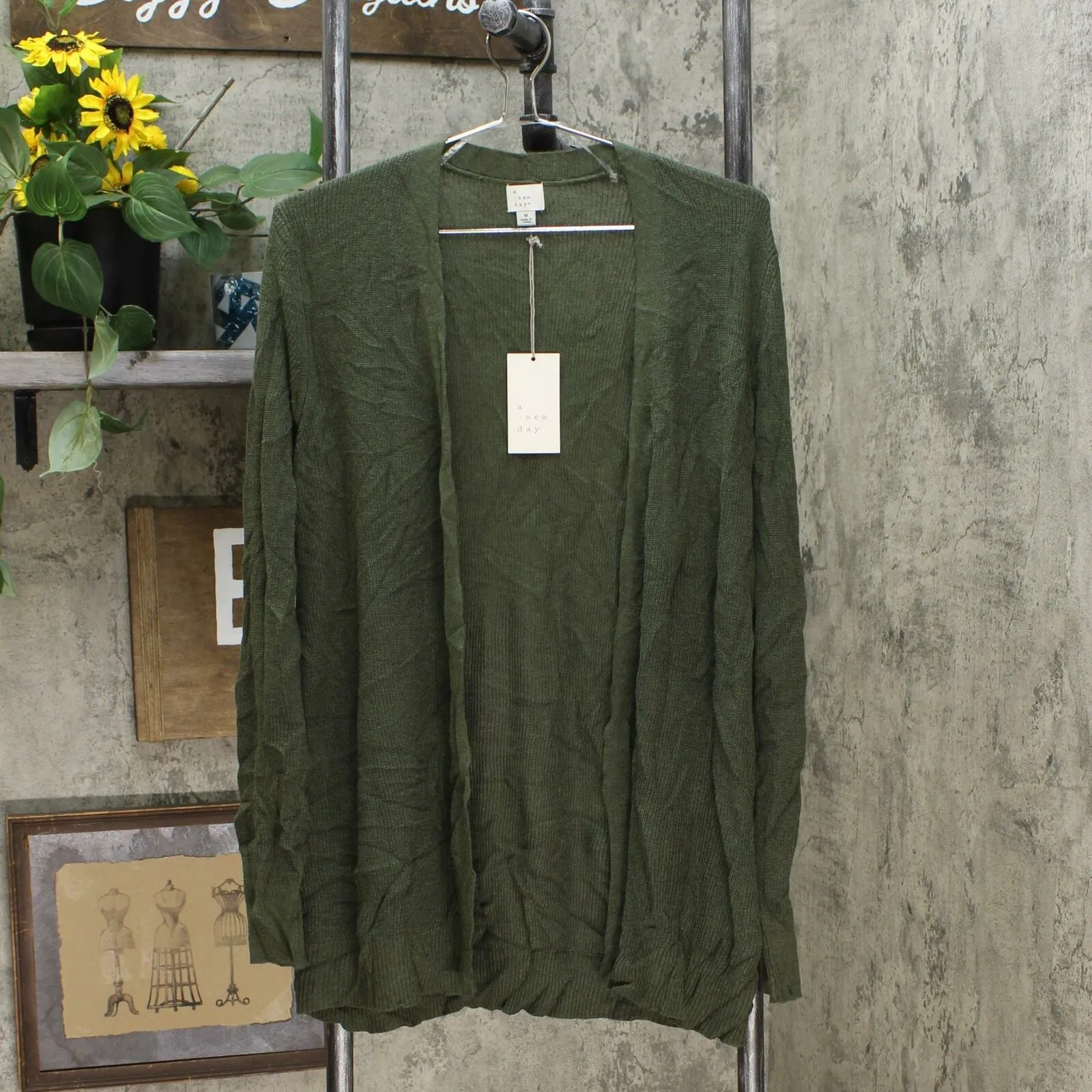 A New Day Women's Long Sleeve Open Layer Cardigan Sweater