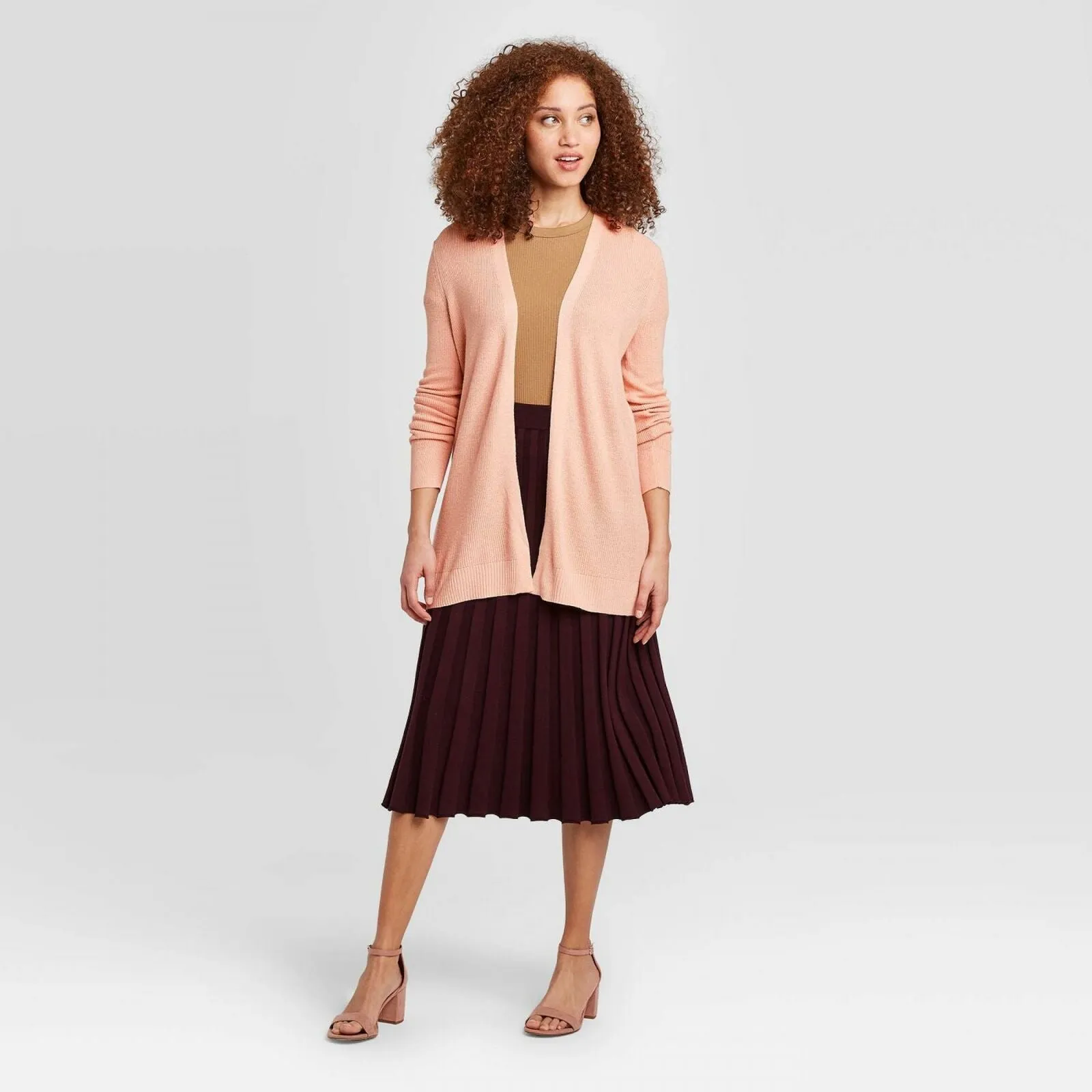 A New Day Women's Long Sleeve Open Layer Cardigan Sweater