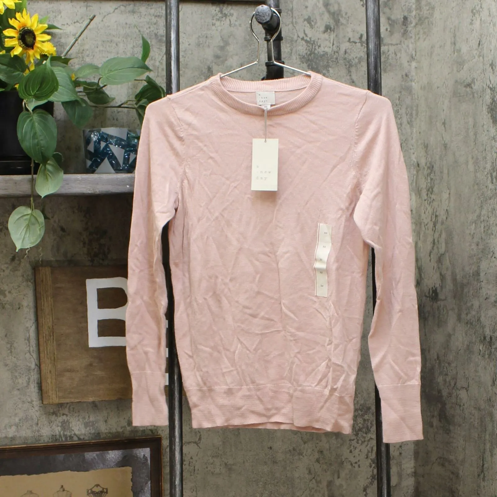 A New Day Women's Long Sleeve Ribbed Cuff Crewneck Pullover Sweater