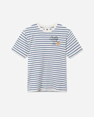 Ace T-shirt Kick - Off White/Blue Stripes