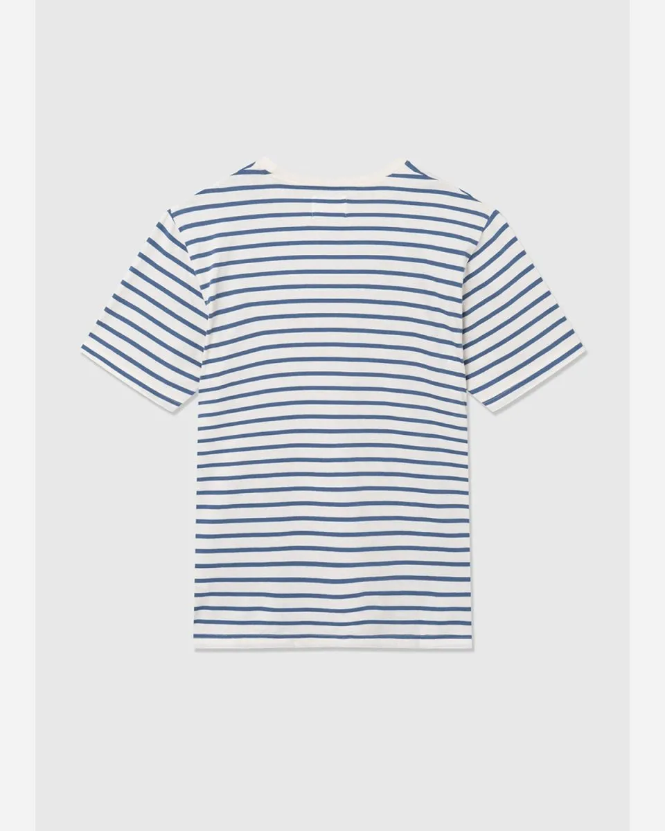 Ace T-shirt Kick - Off White/Blue Stripes