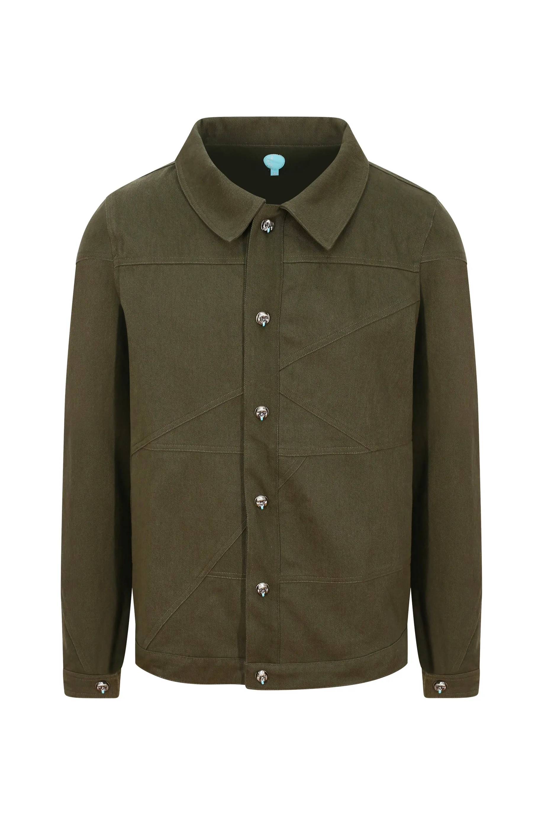 Adrian Unisex Olive Green Denim Jacket