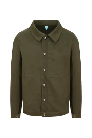 Adrian Unisex Olive Green Denim Jacket