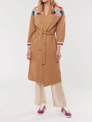 Andi Long Belted Cardigan - Caramel
