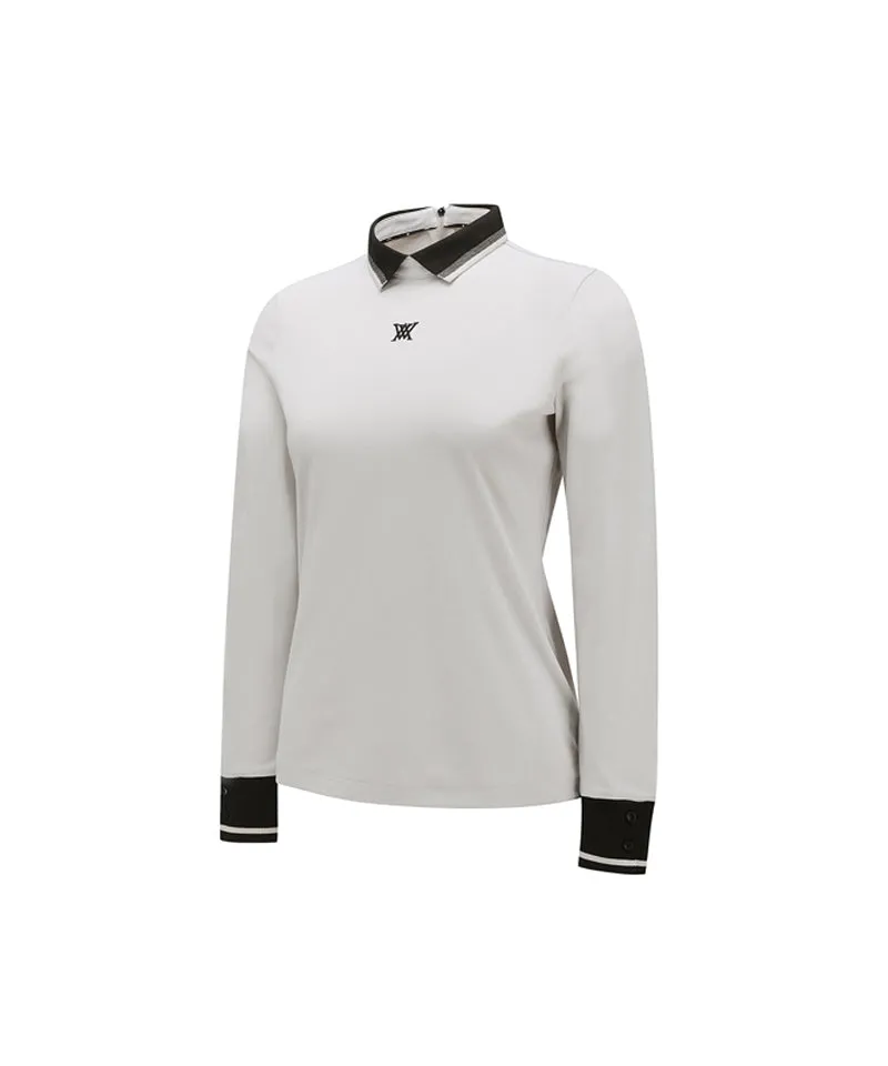 ANEW Golf Women's Cuffs Point Long T-Shirt - Light Beige