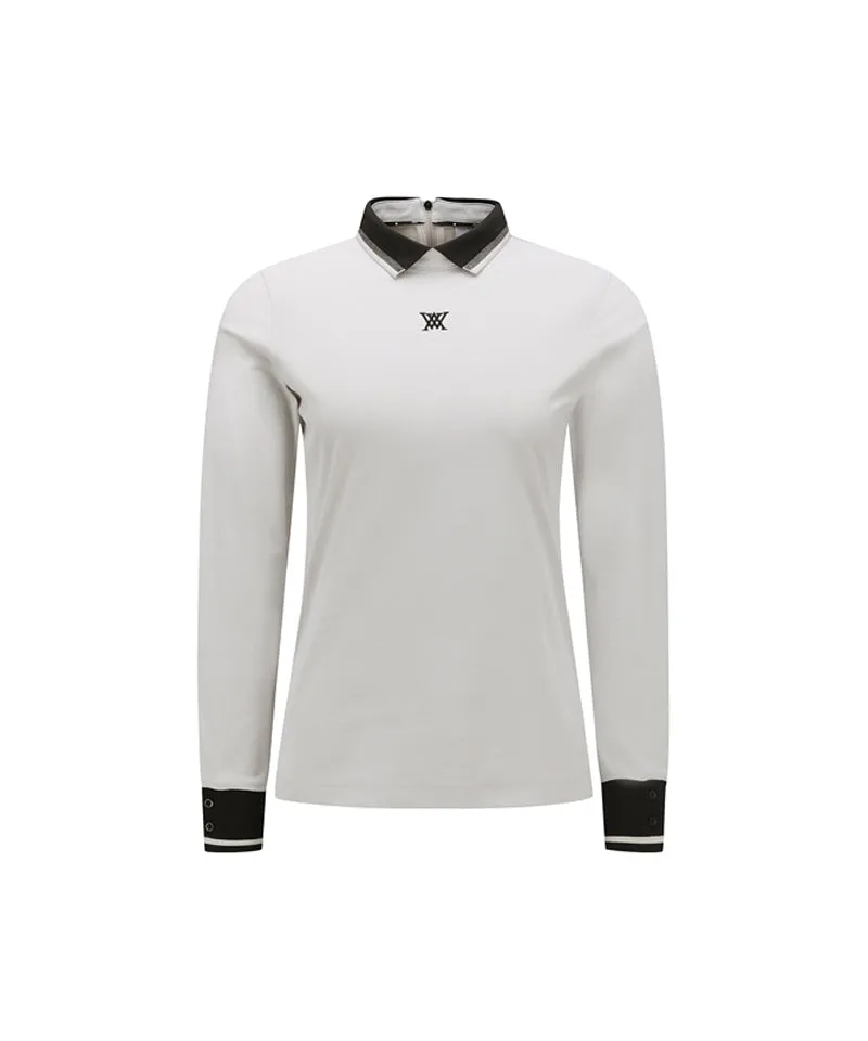 ANEW Golf Women's Cuffs Point Long T-Shirt - Light Beige