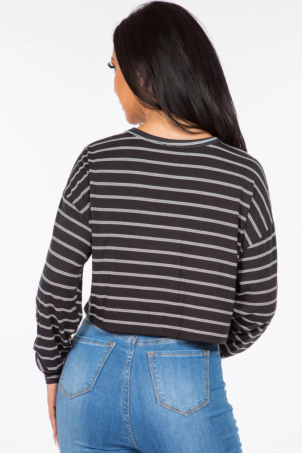 Ariana Striped Long Sleeve Top