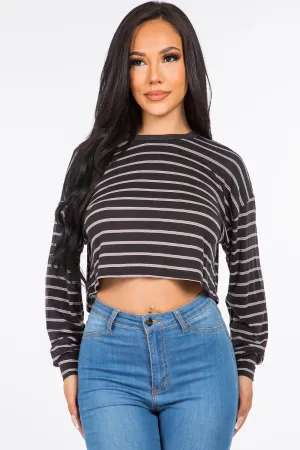 Ariana Striped Long Sleeve Top