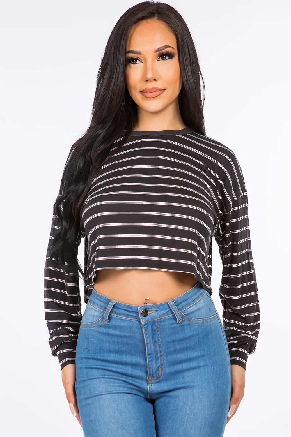 Ariana Striped Long Sleeve Top