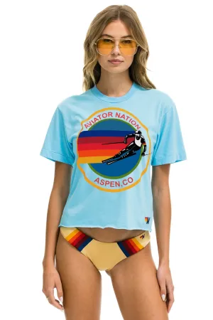 AVIATOR NATION ASPEN BOYFRIEND TEE - SKY