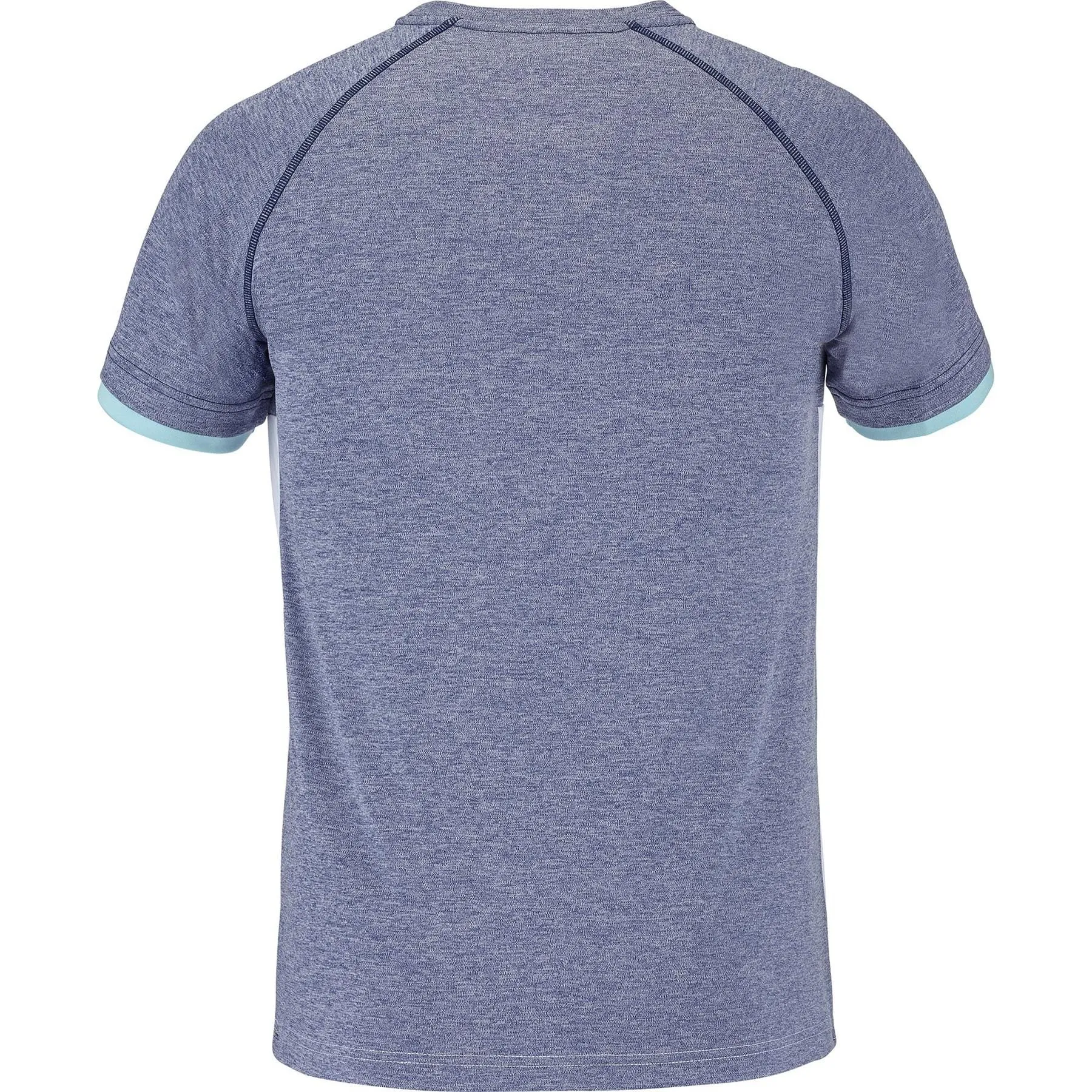 Babolat Play Crew Neck Mens Badminton T-Shirt - White / Blue Heather