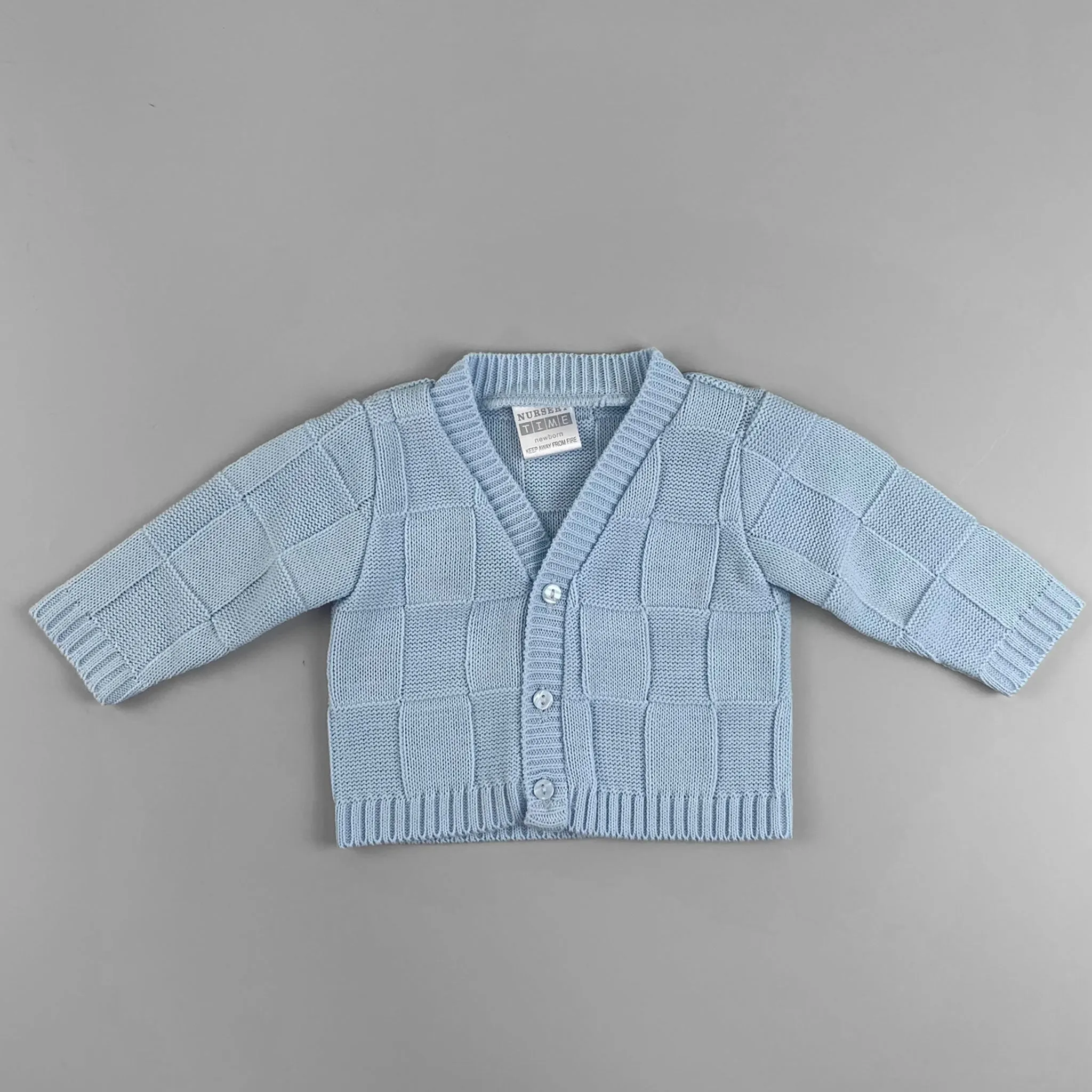 Baby Boys Knitted Design Cardigan - Blue