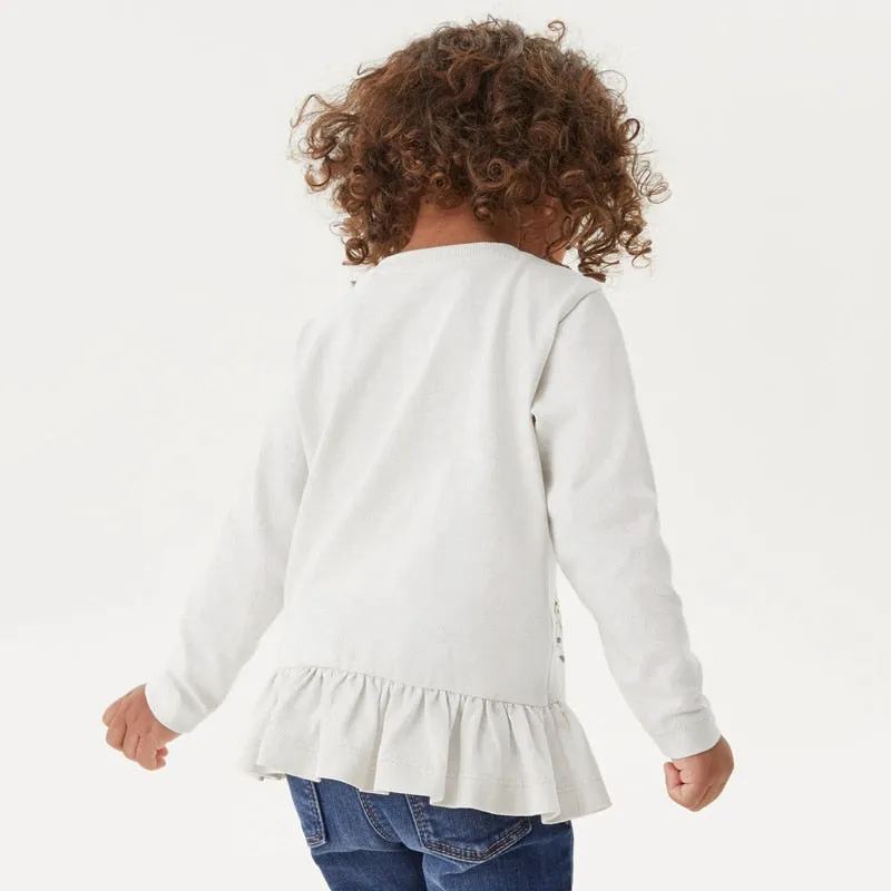 Baby Girls Cotton Soft Comfortable Long Sleeve T-shirt - White