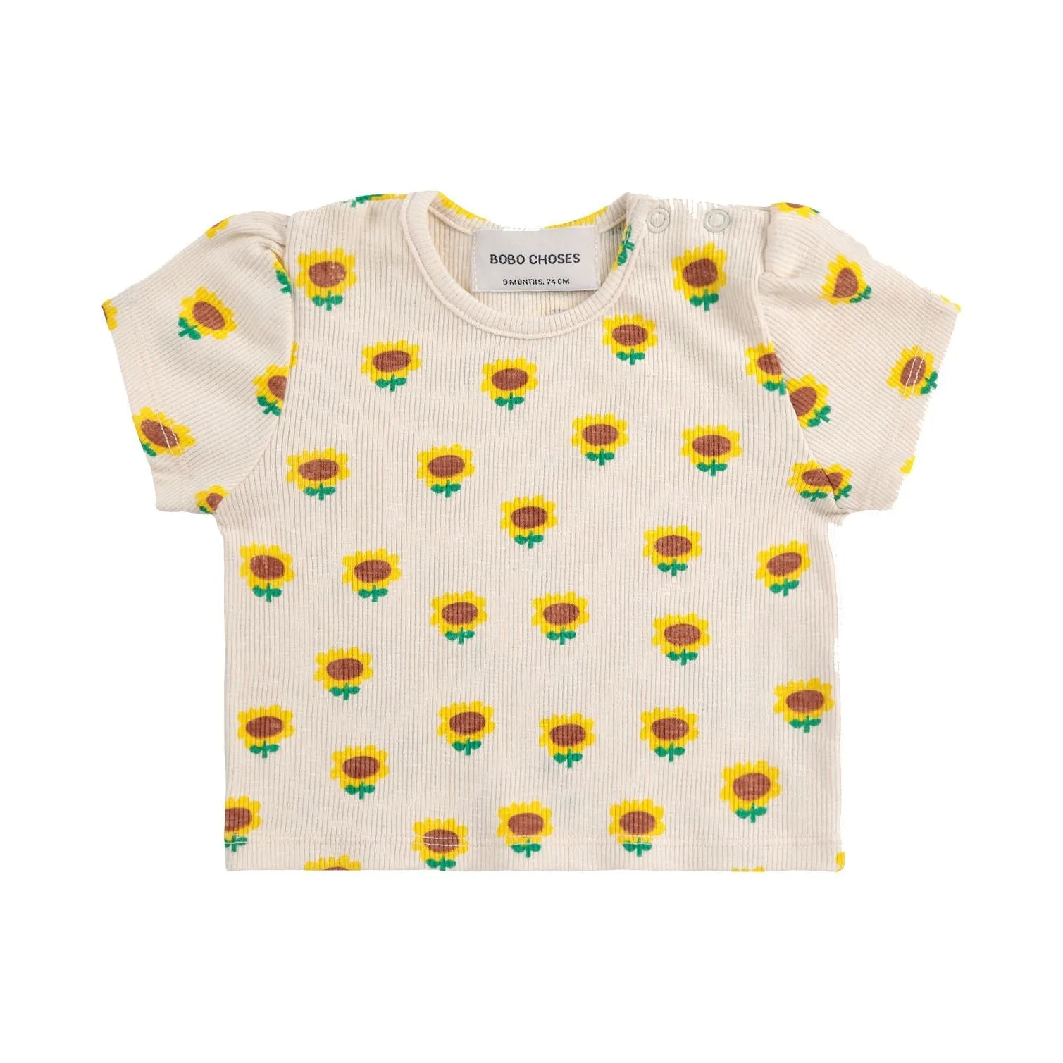 Baby Sunflower All Over Balloon Sleeve T-Shirt