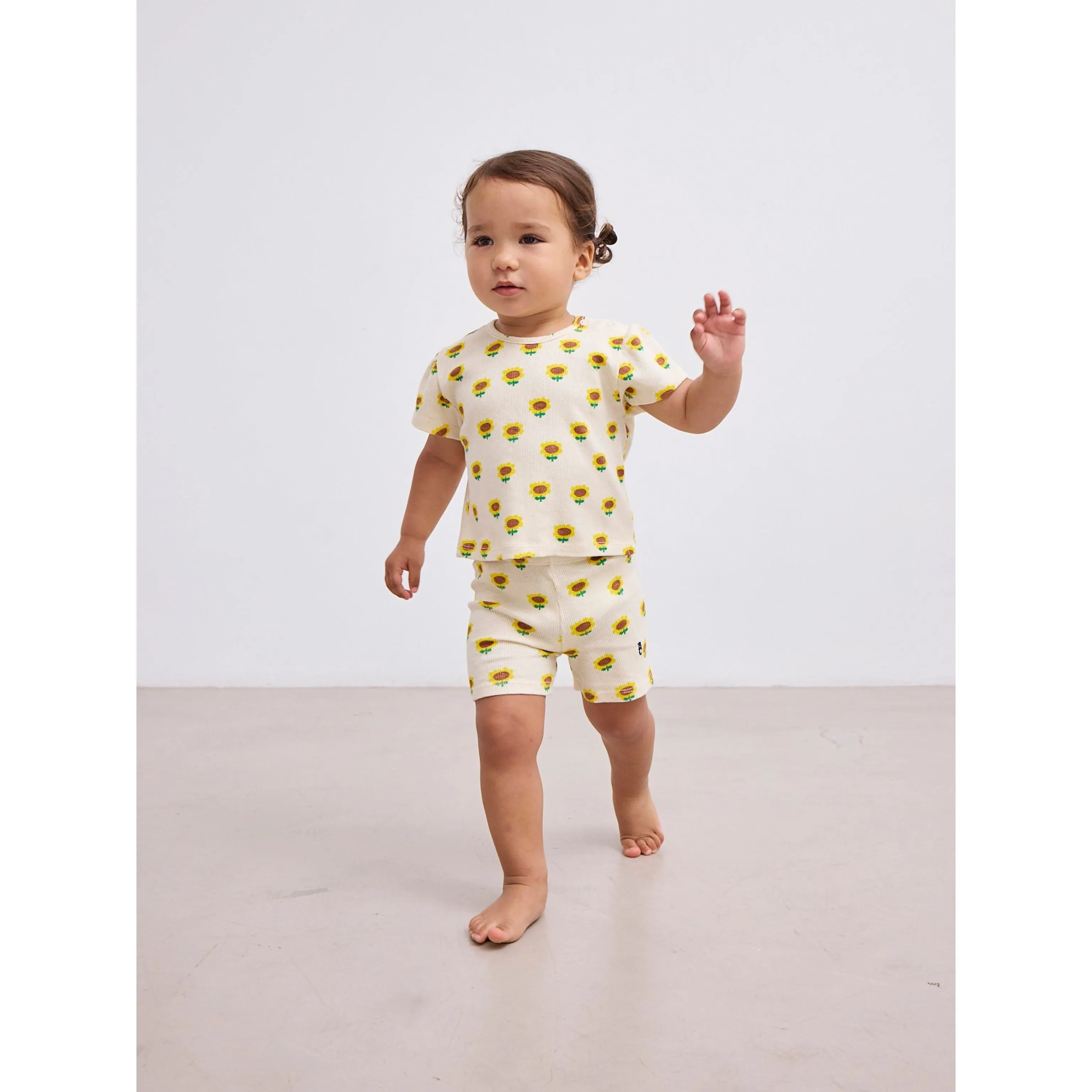 Baby Sunflower All Over Balloon Sleeve T-Shirt