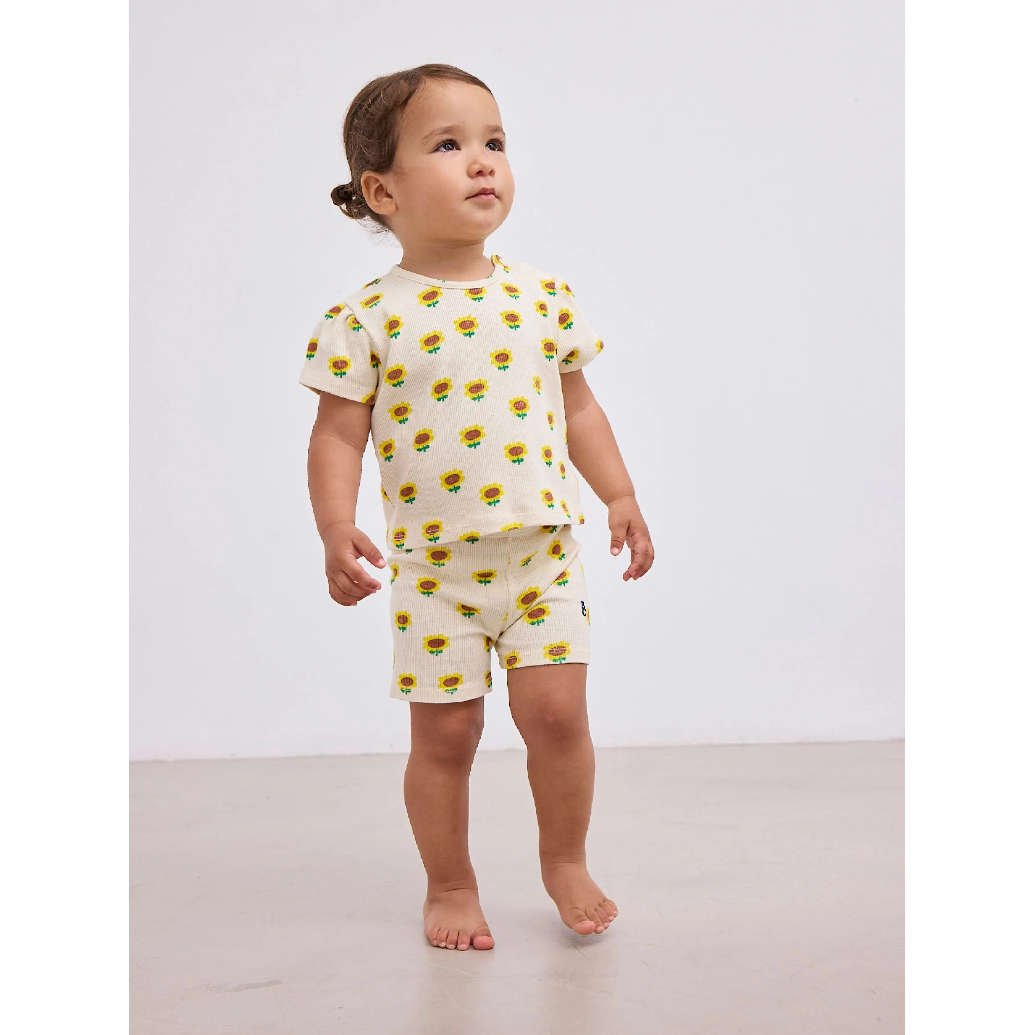 Baby Sunflower All Over Balloon Sleeve T-Shirt