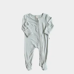 Babysprouts Footie Romper with Zipper in Sage