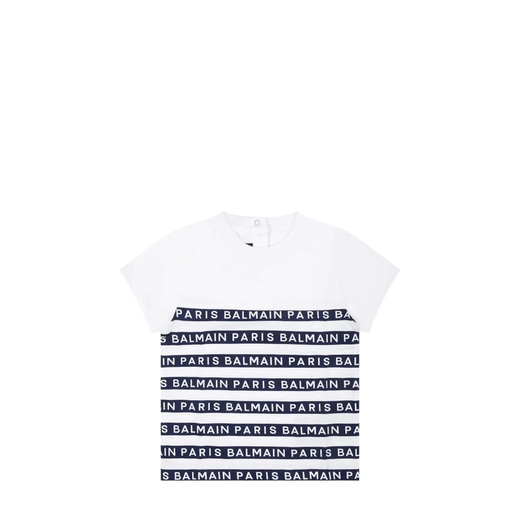Balmain Kids Toddler's Striped Logo Short Sleeve T-Shirt
