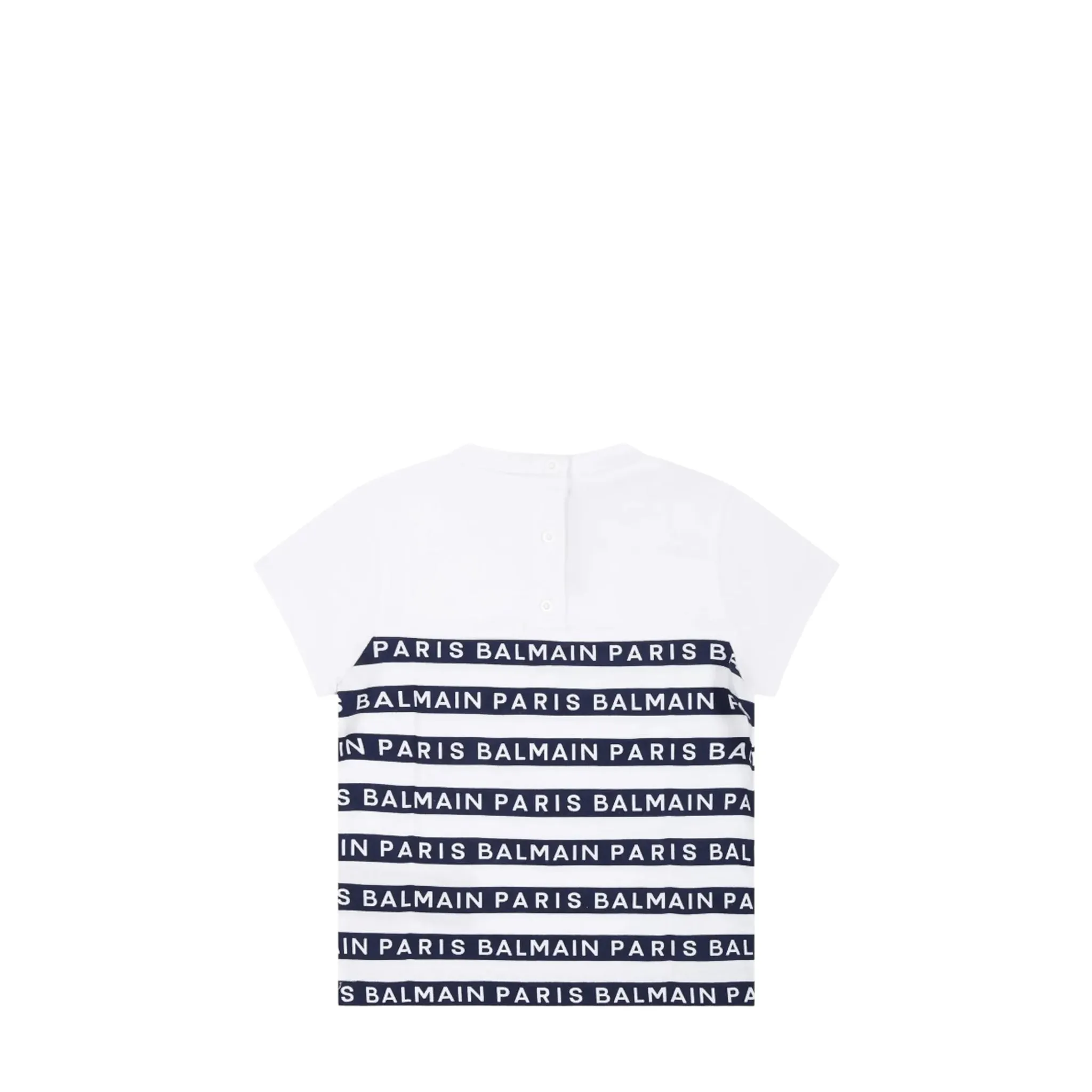 Balmain Kids Toddler's Striped Logo Short Sleeve T-Shirt