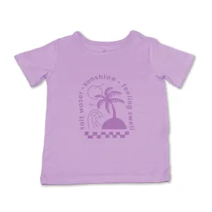 Bamboo Short Sleeve Graphic Tee (Lavender Bloom)