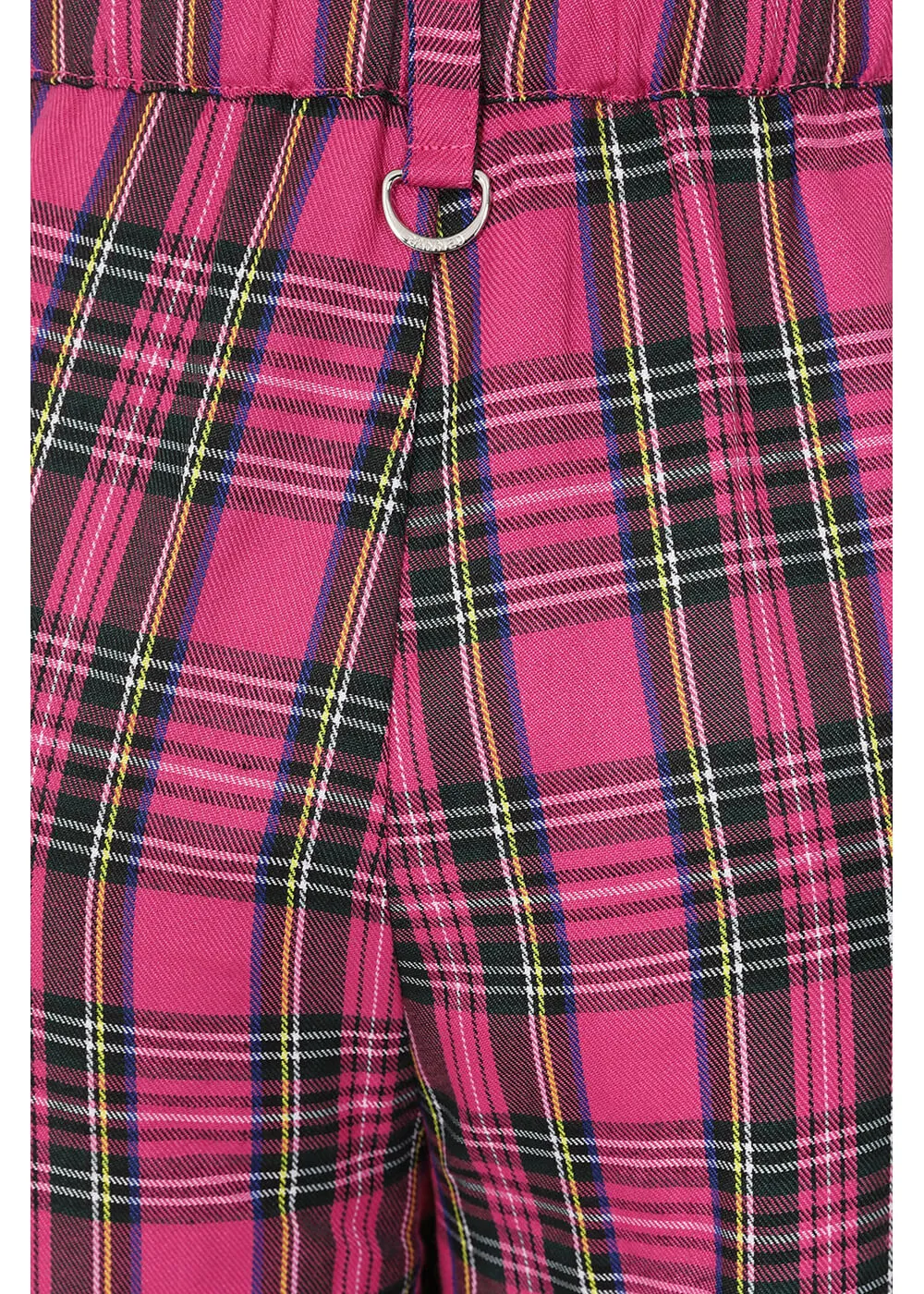 Banned Alternative Time Bomb Tartan Baggy Trousers Dark Pink