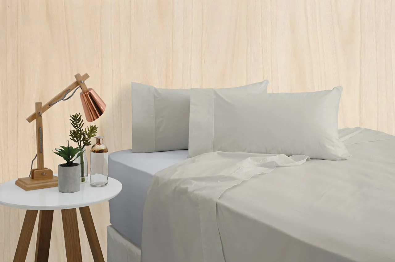 Bas Phillips Bamboo & Cotton 400TC Blend Sheet Set - SILVER