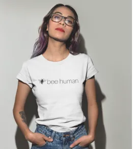 Bee Human white tee