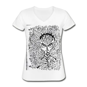BLACK & WHITE COLLECTION WOMEN'S V-NECK T-SHIRT