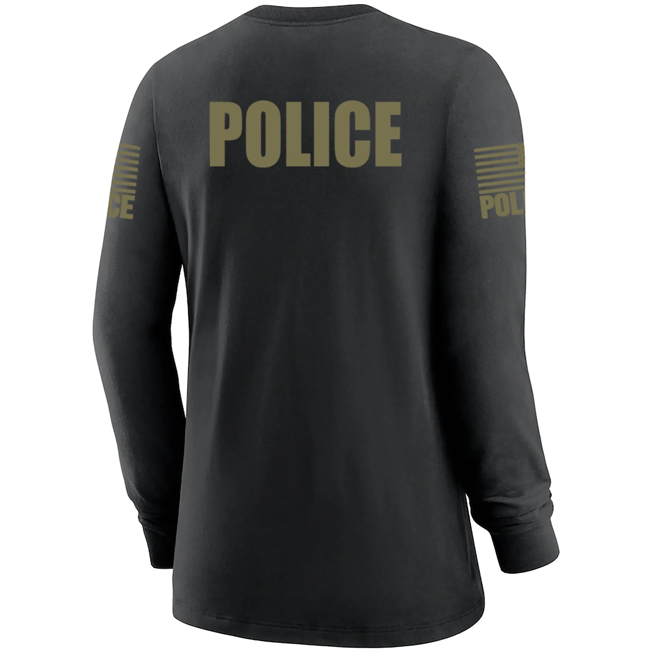 Black Police Women's Shirt - Long Sleeve (Green)