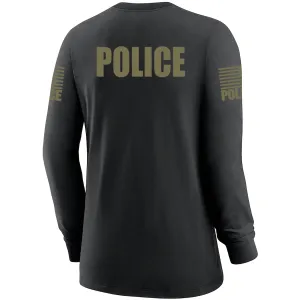 Black Police Women's Shirt - Long Sleeve (Green)