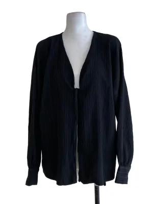 Black Striped Outerwear