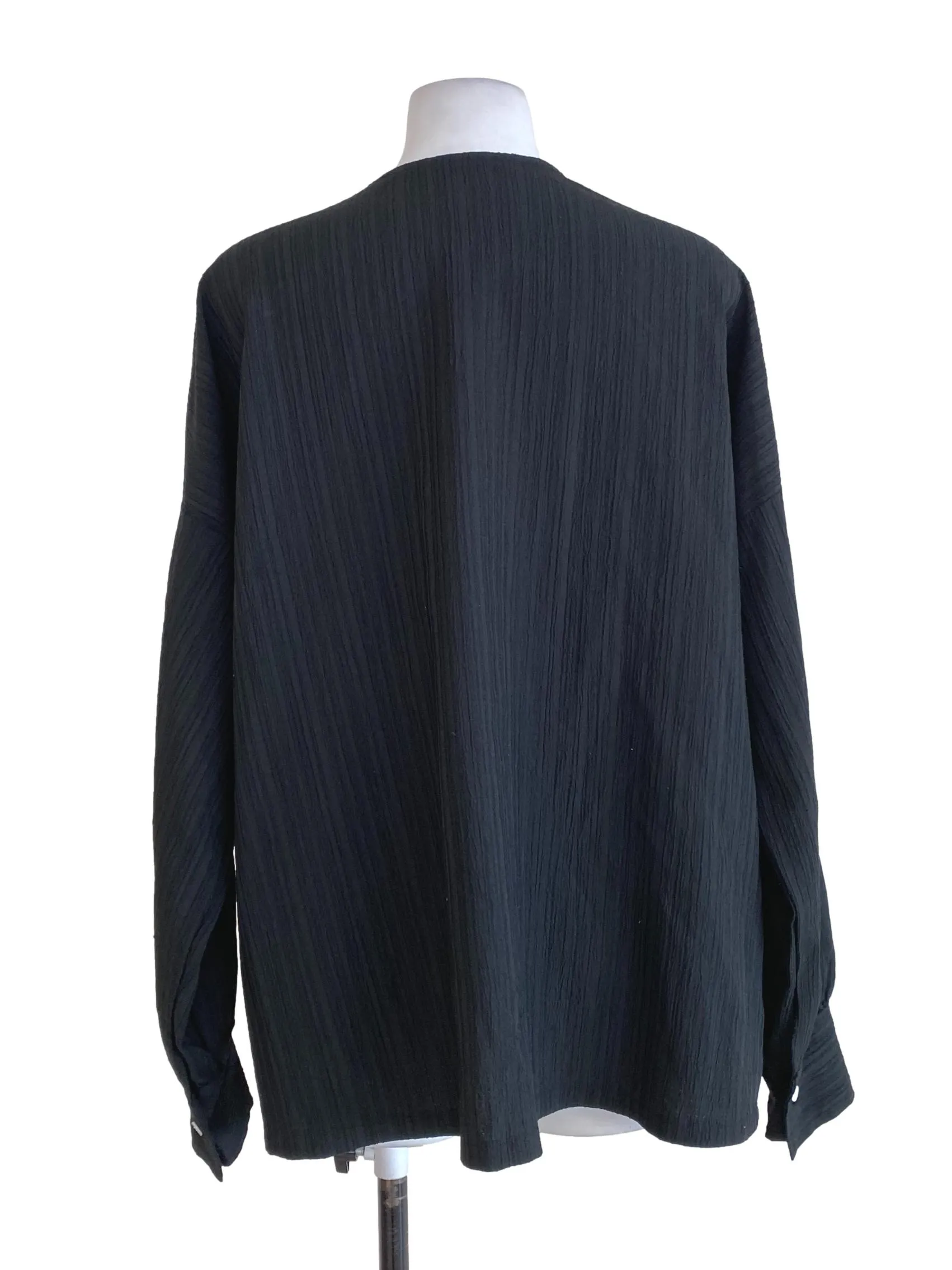 Black Striped Outerwear