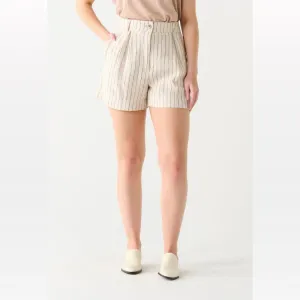 Black Tape High Waist Linen Trouser Short