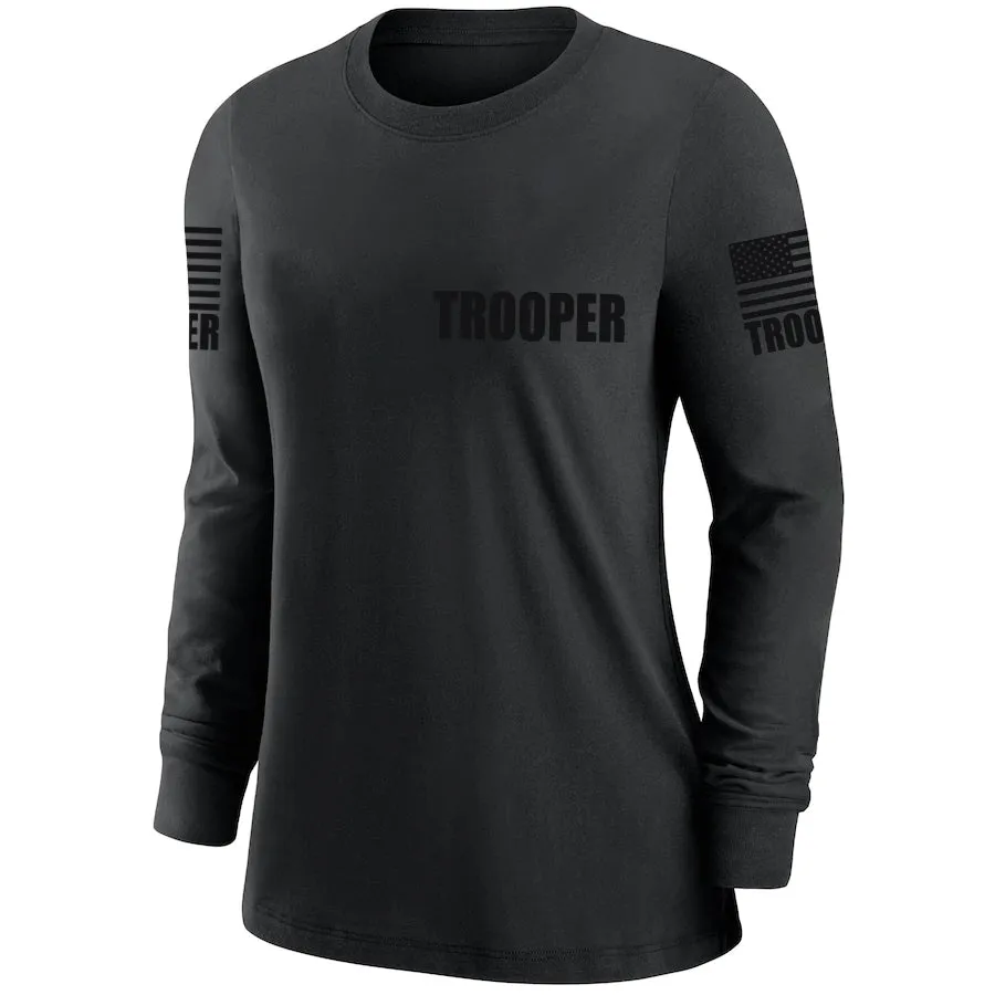 Black Trooper Women's Shirt - Long Sleeve (Black)