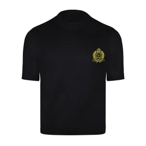 Black with Yellow Crest Short Sleeve T-Shirt