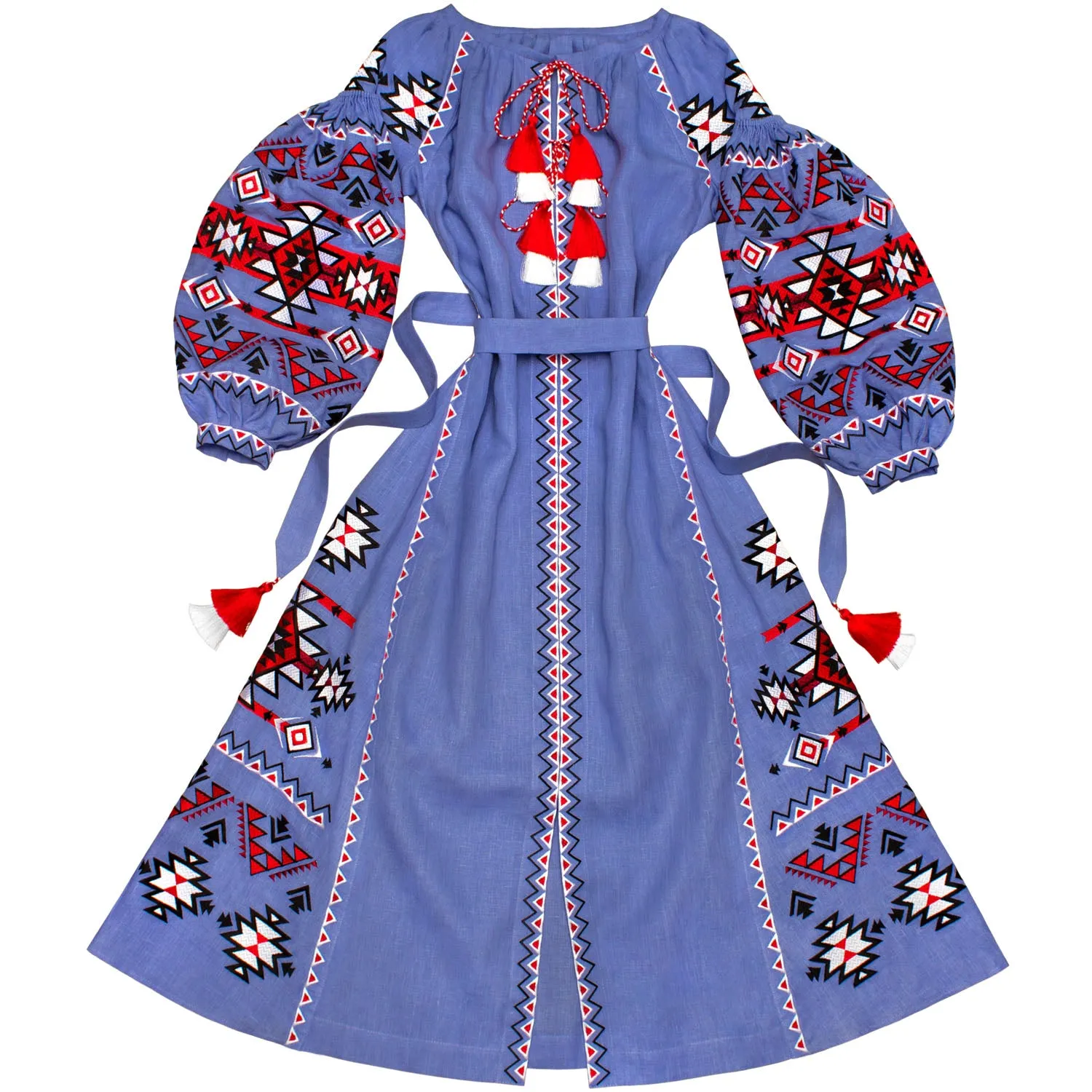Blue Boho style Kaftan with wedges
