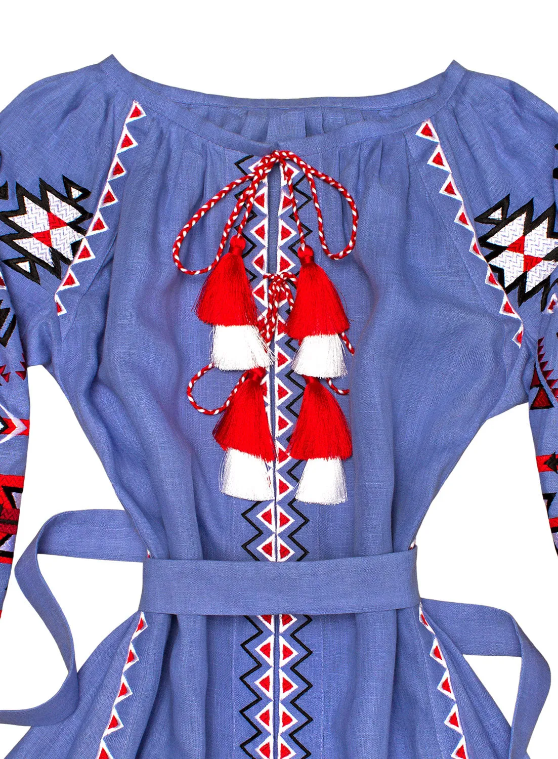 Blue Boho style Kaftan with wedges
