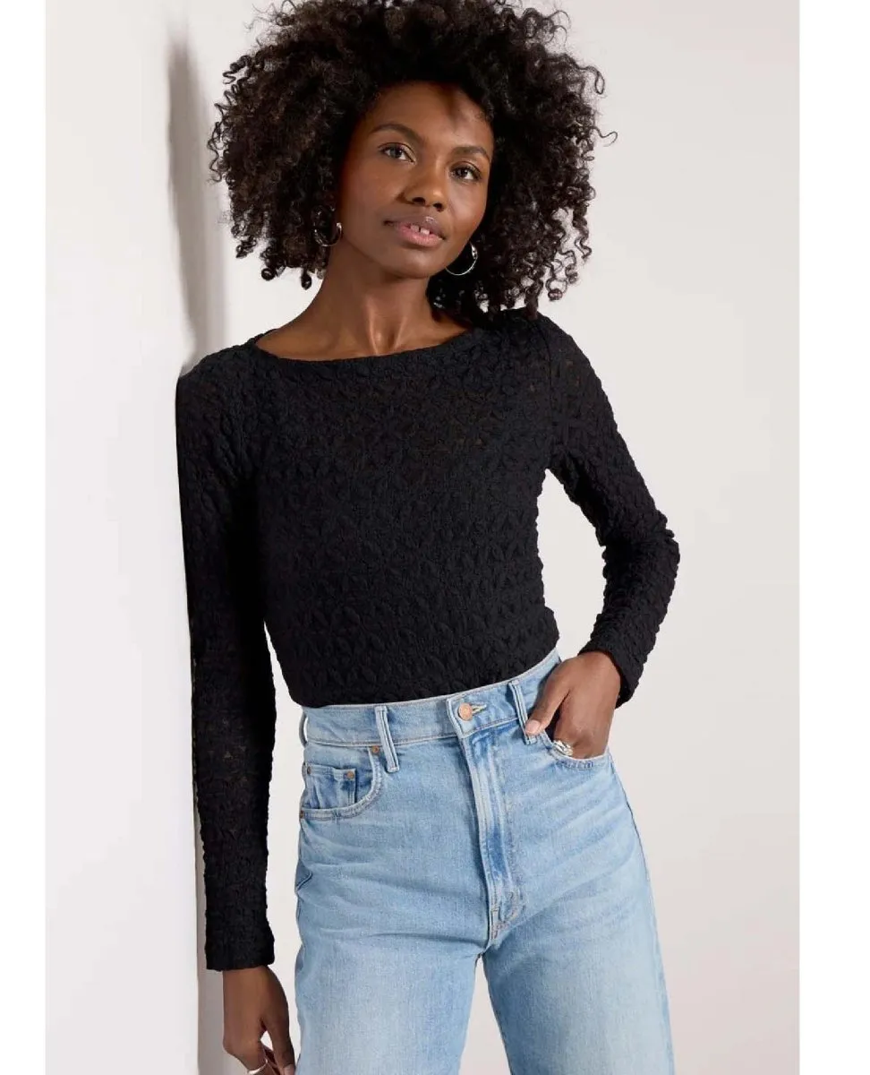 Boatneck Long Sleeve Black