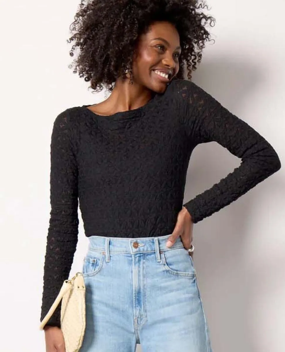 Boatneck Long Sleeve Black