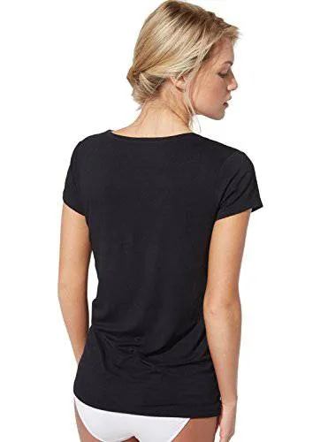 Boody Bamboo EcoWear Women's V-Neck T-Shirt - Black - X-Large