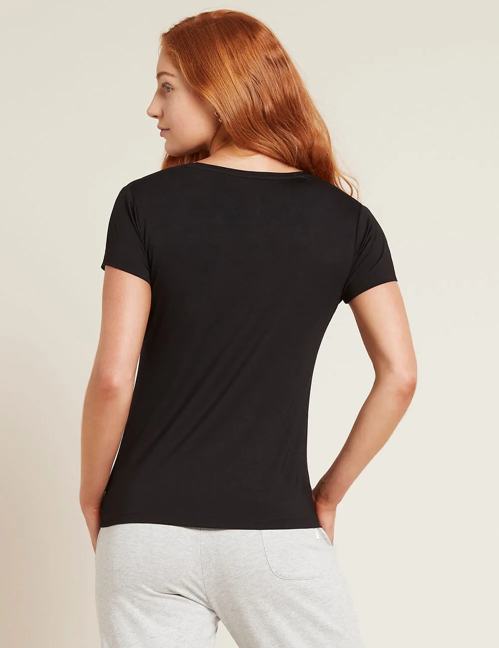 Boody Bamboo EcoWear Women's V-Neck T-Shirt - Black - X-Large