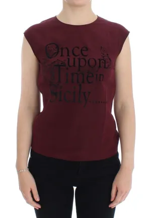 Bordeaux 'Once Upon A Time In Sicily' silk blouse