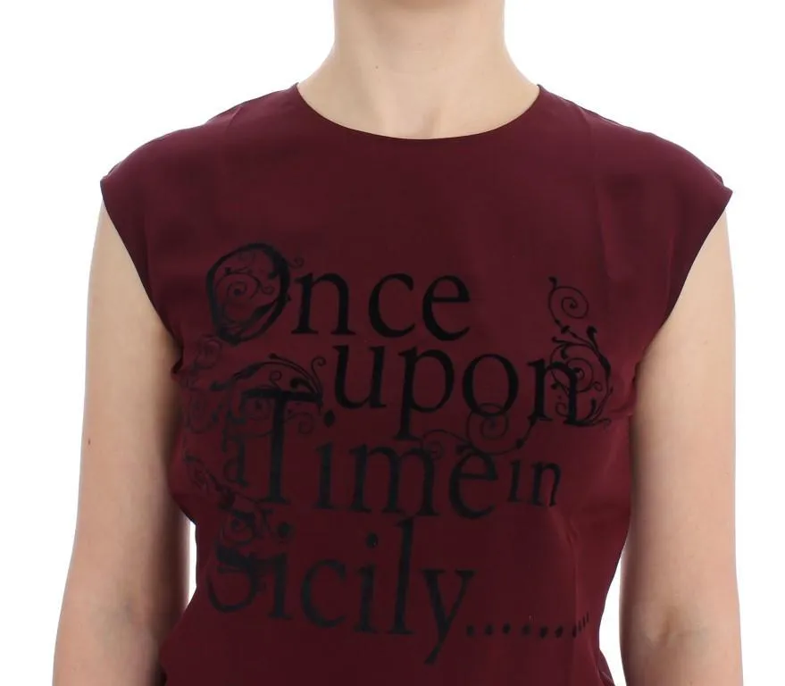 Bordeaux 'Once Upon A Time In Sicily' silk blouse