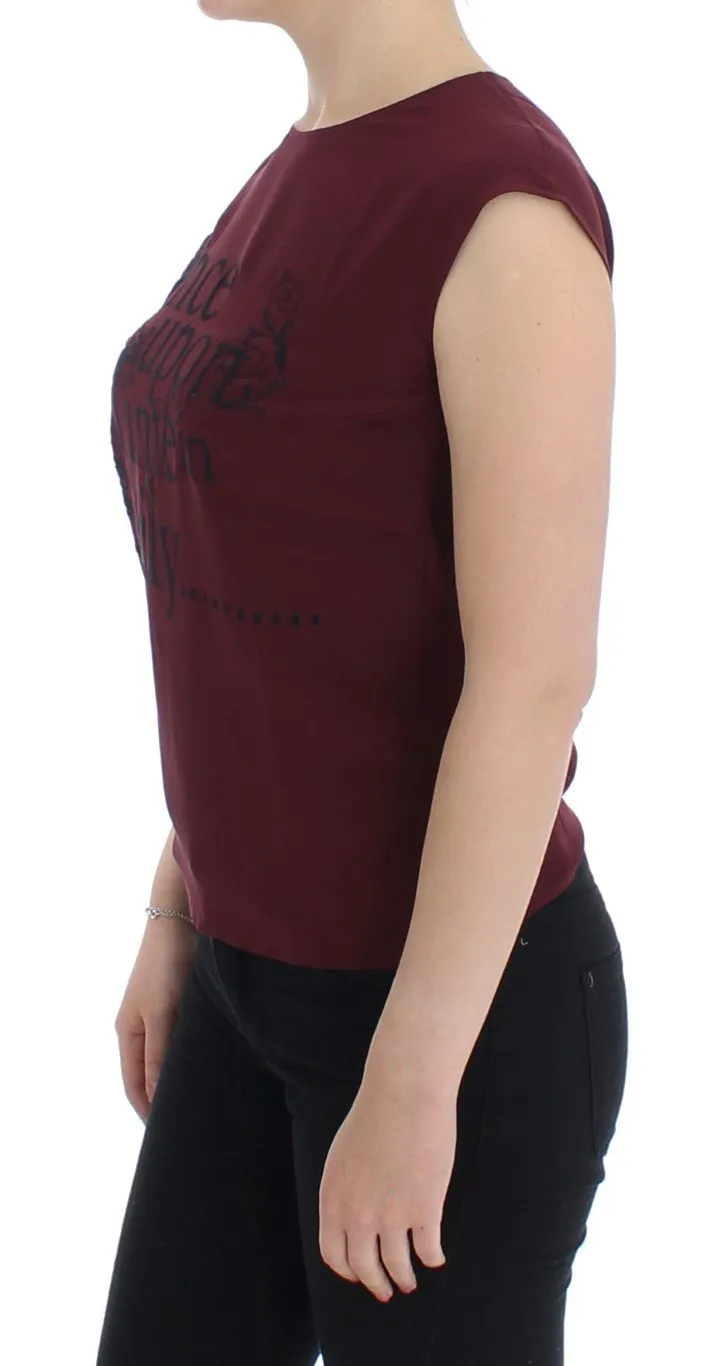 Bordeaux 'Once Upon A Time In Sicily' silk blouse